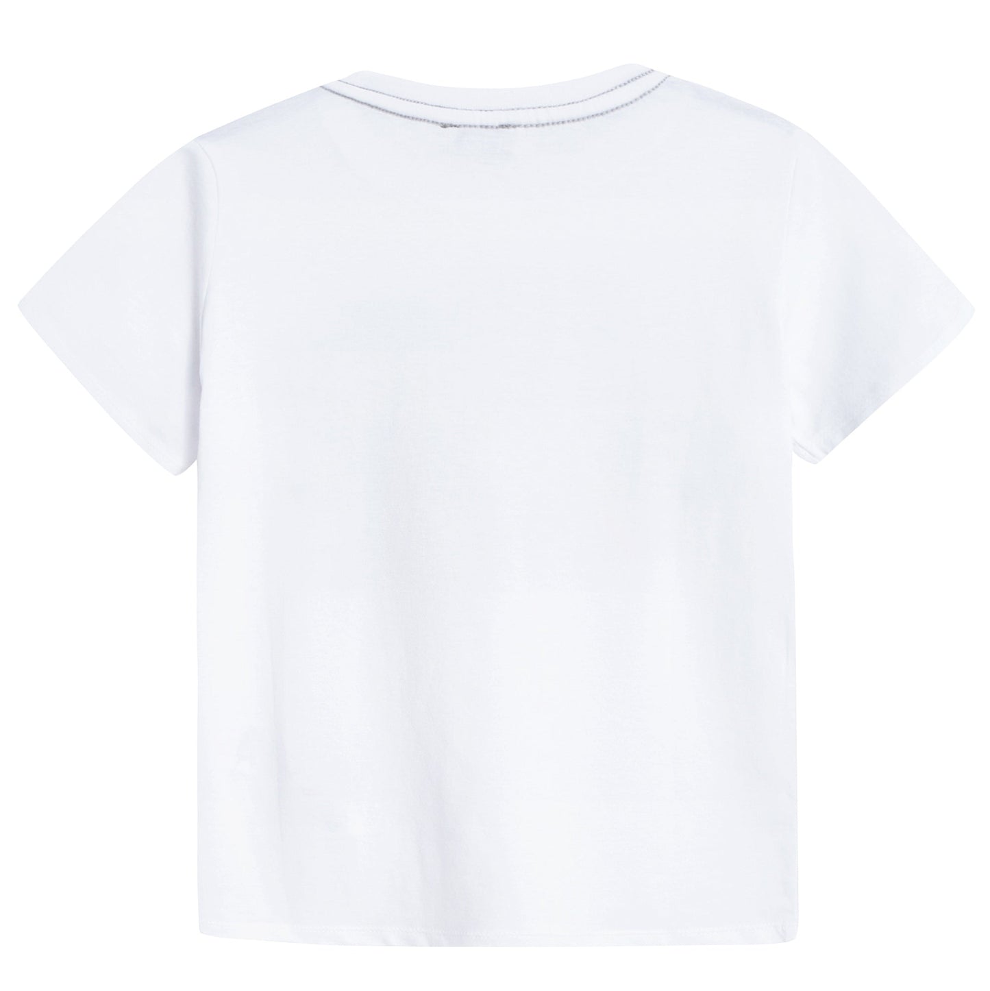Boys White "UFO" Printed T-shirt