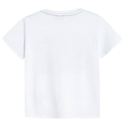 Boys White "UFO" Printed T-shirt
