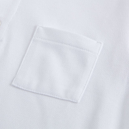 Boys White Cotton Polo Shirt