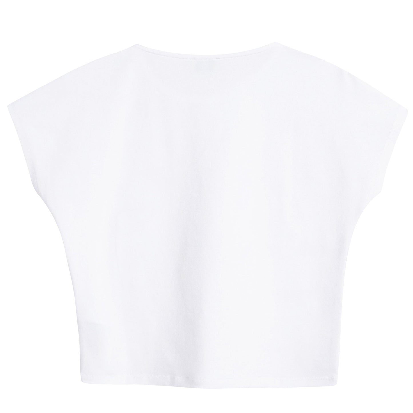 Girls White & Yellow Ice Cream Cotton T-shirt