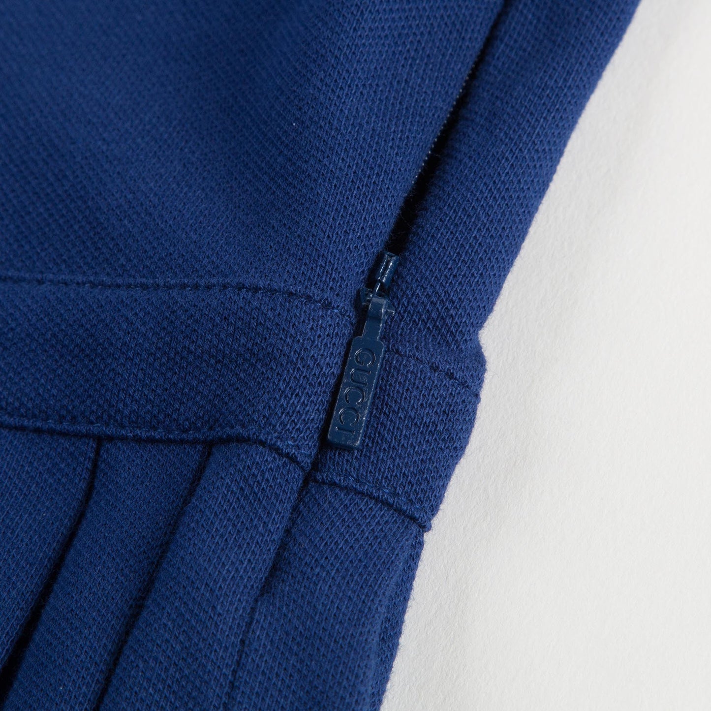 Girls Blue Cotton Piqué Dress
