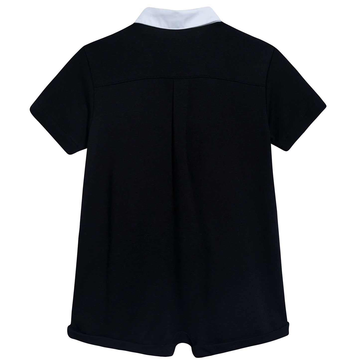 Baby Boys Black Bow Trims Cotton Short Babygrow