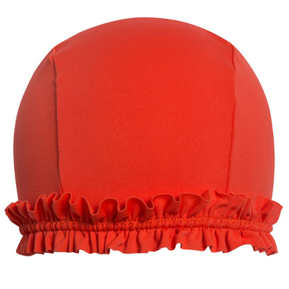 Girls Dark Orange Swim Cap