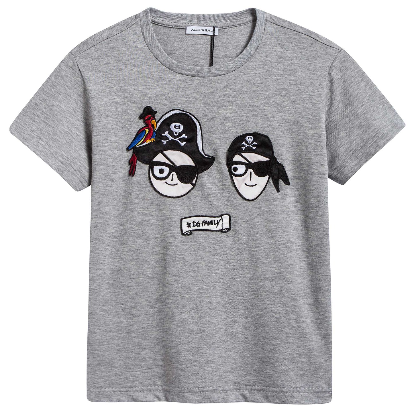 Boys Grey Cotton T-shirt