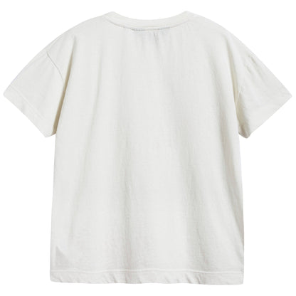Girls  Raw  White  Dog  Cotton  T-shirt