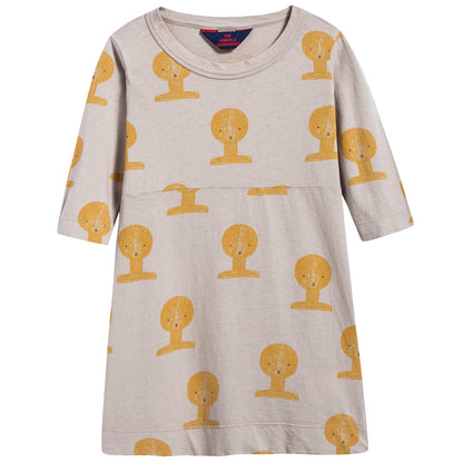 Girls Beige Tao Busts Cotton Dress