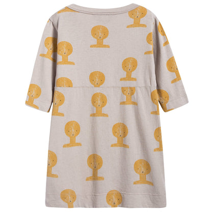 Girls Beige Tao Busts Cotton Dress