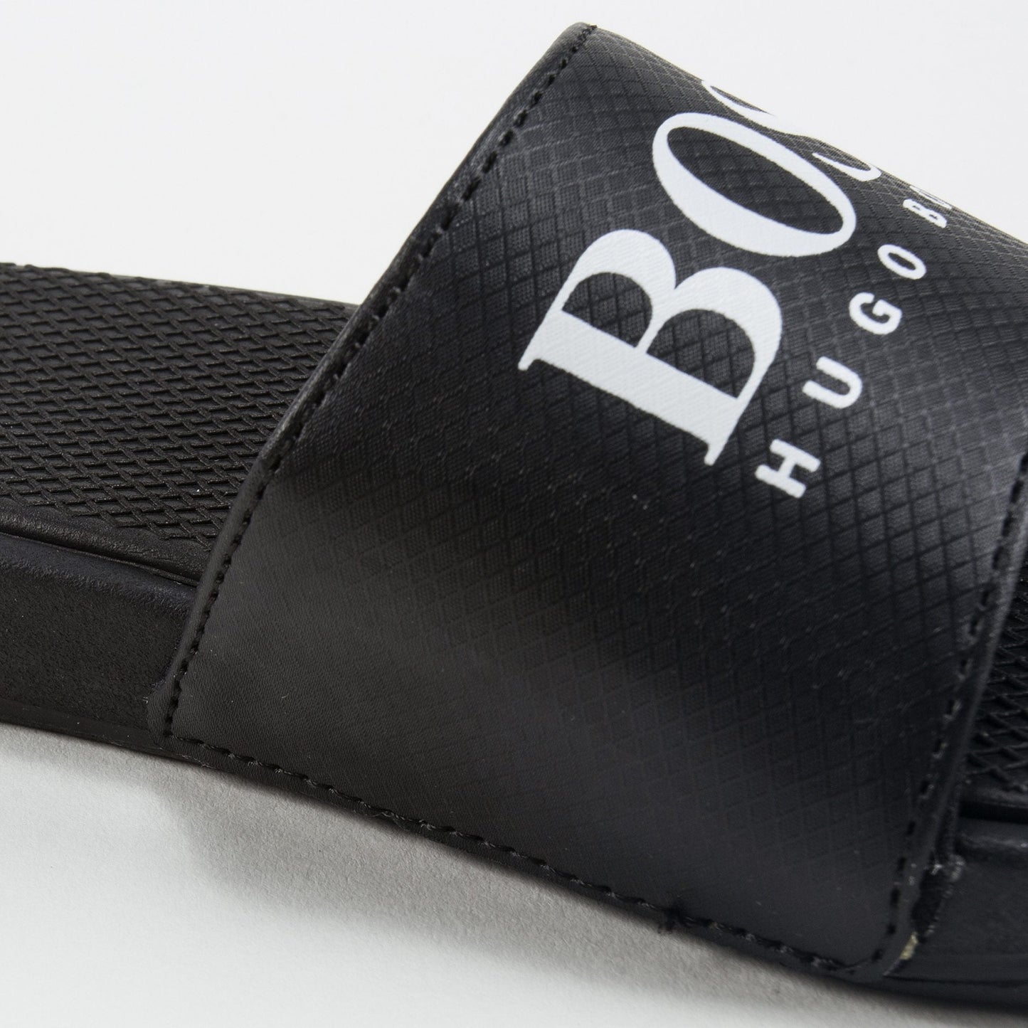 Boys Black Logo Sandales