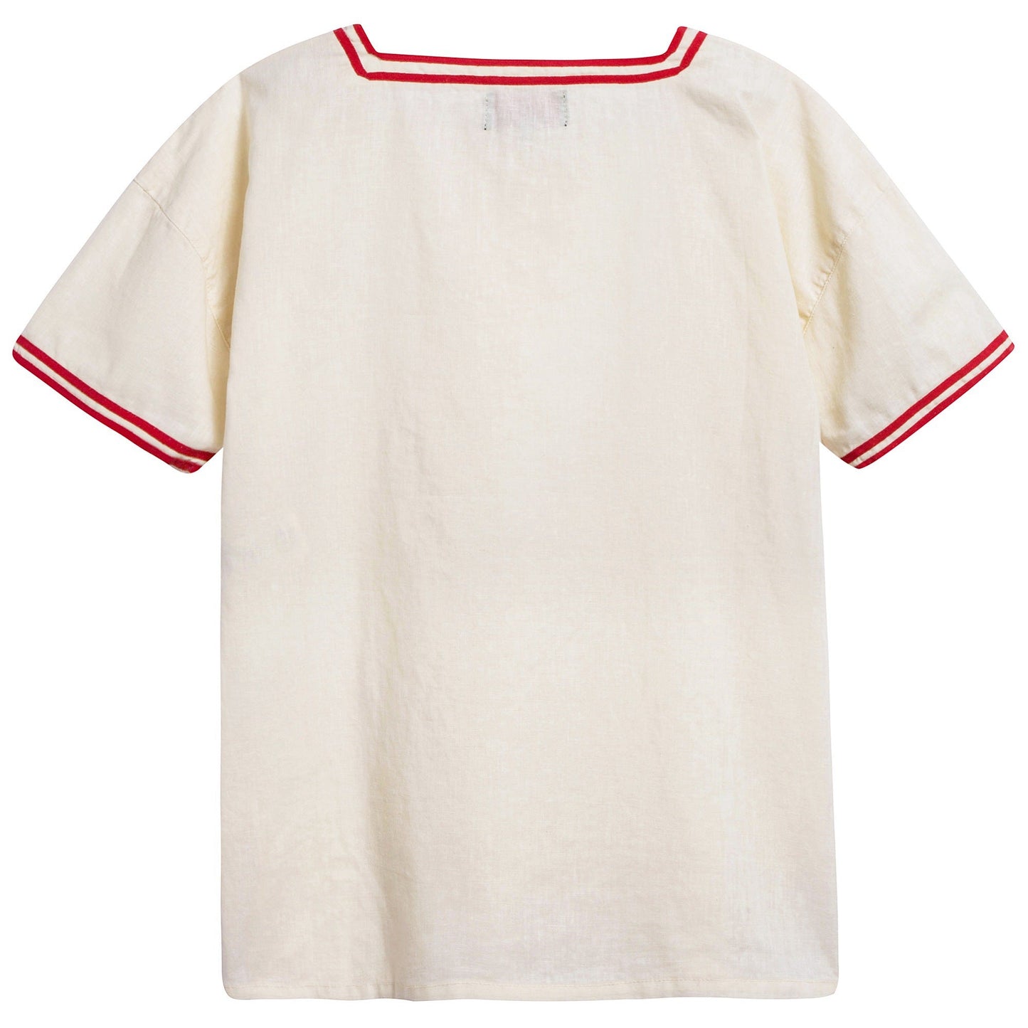 Girls Raw White Red Logo Cotton T-shirt