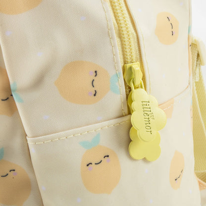 女童黄色柠檬色印花背包（20 x 13 x 26cm）