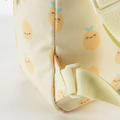 女童黄色柠檬色印花背包（20 x 13 x 26cm）