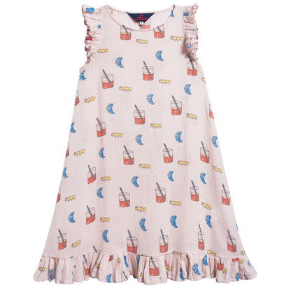Girls Quartz Glasses Cotton Dress