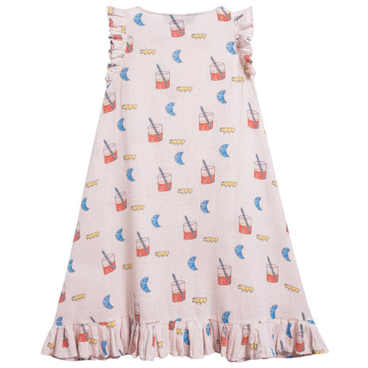 Girls Quartz Glasses Cotton Dress