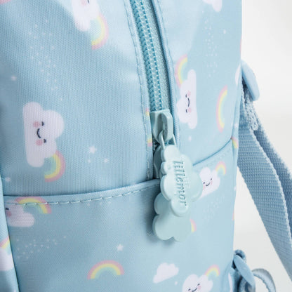 Girls Light Blue Rainbow Printed Backpack（20 x 13 x 26 cm）