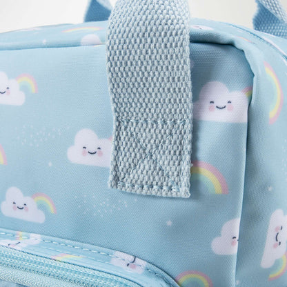 Girls Light Blue Rainbow Printed Backpack（20 x 13 x 26 cm）