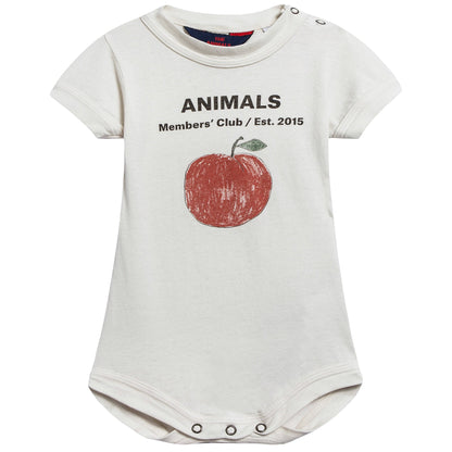Baby Raw White Peach Cotton Babysuit