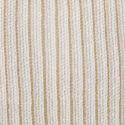 Boys & Girls Ivory Knitted Hat With Fur Pom-Pom Trim