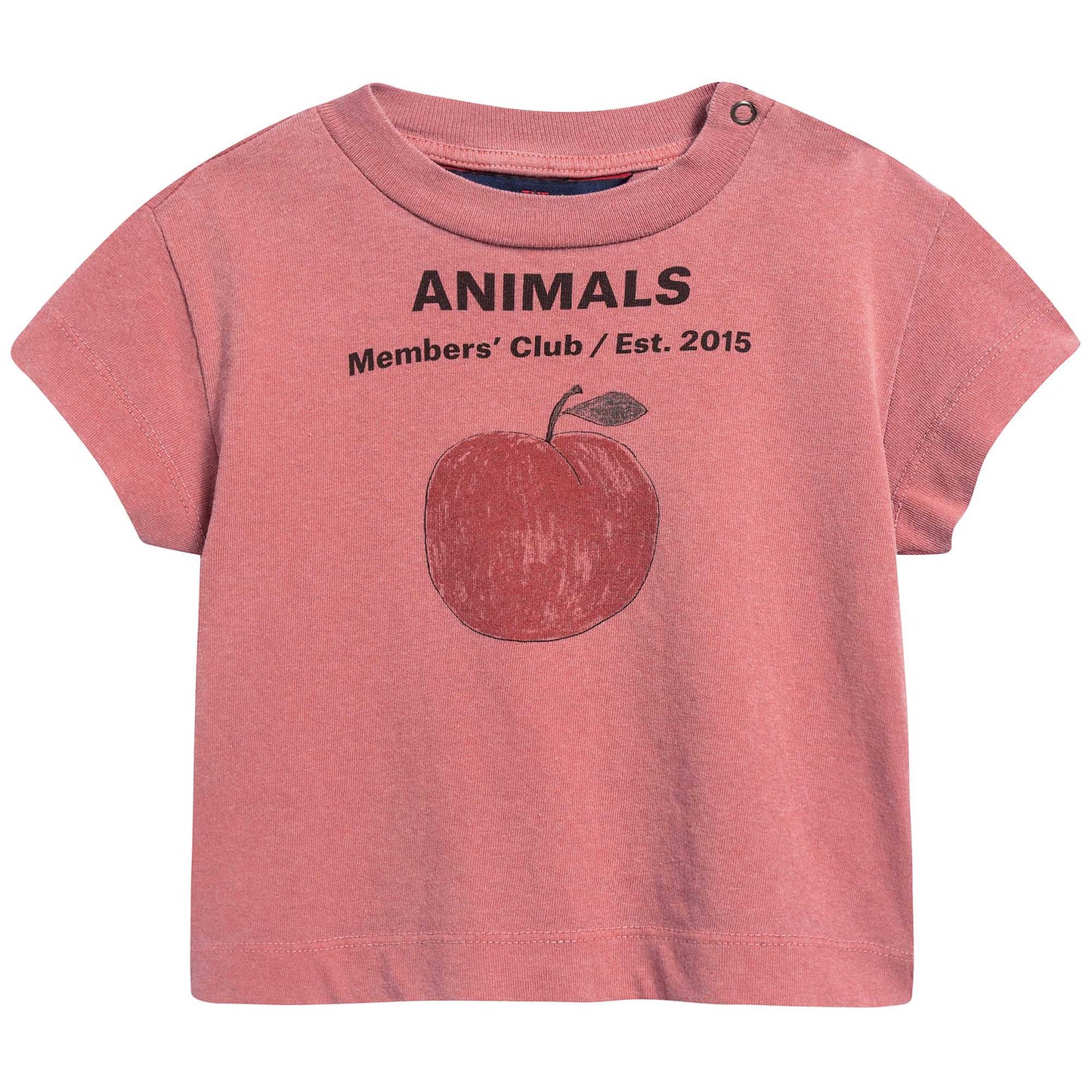 Baby Girls Red Peach Cotton T-shirt
