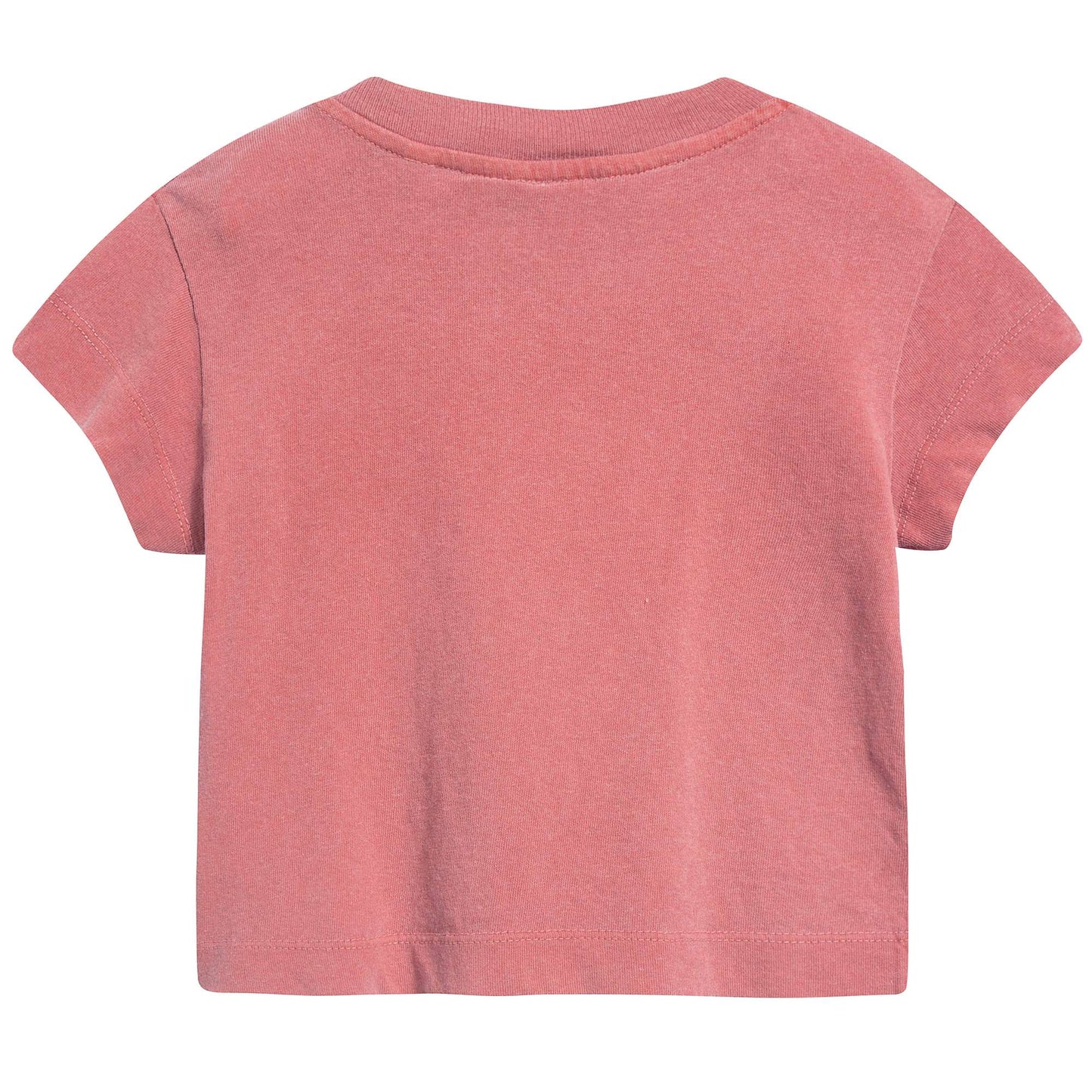 Baby Girls Red Peach Cotton T-shirt