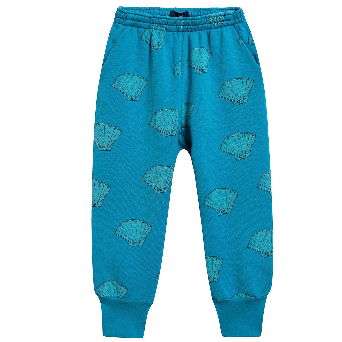Girls & Boys Blue Shells Cotton Trousers
