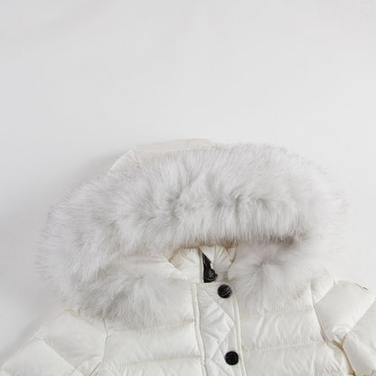 Baby Girls Ivory "Essentiel" Down Padded Jacket