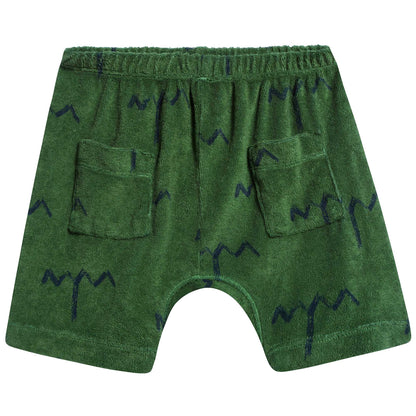 Girls Green Trees Cotton Shorts