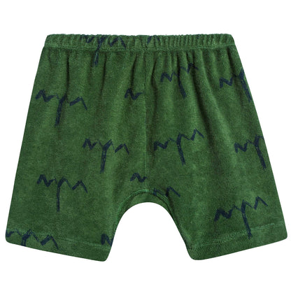 Girls Green Trees Cotton Shorts