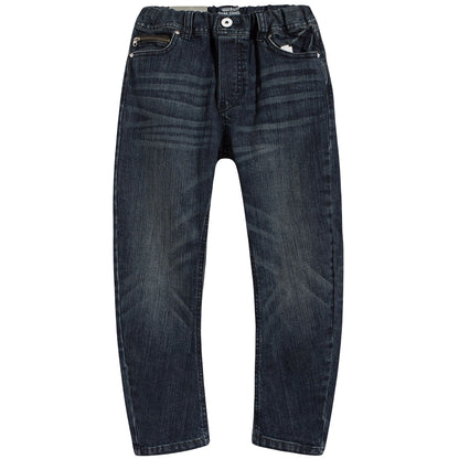 Boys &Girls Navy Denim Trousers