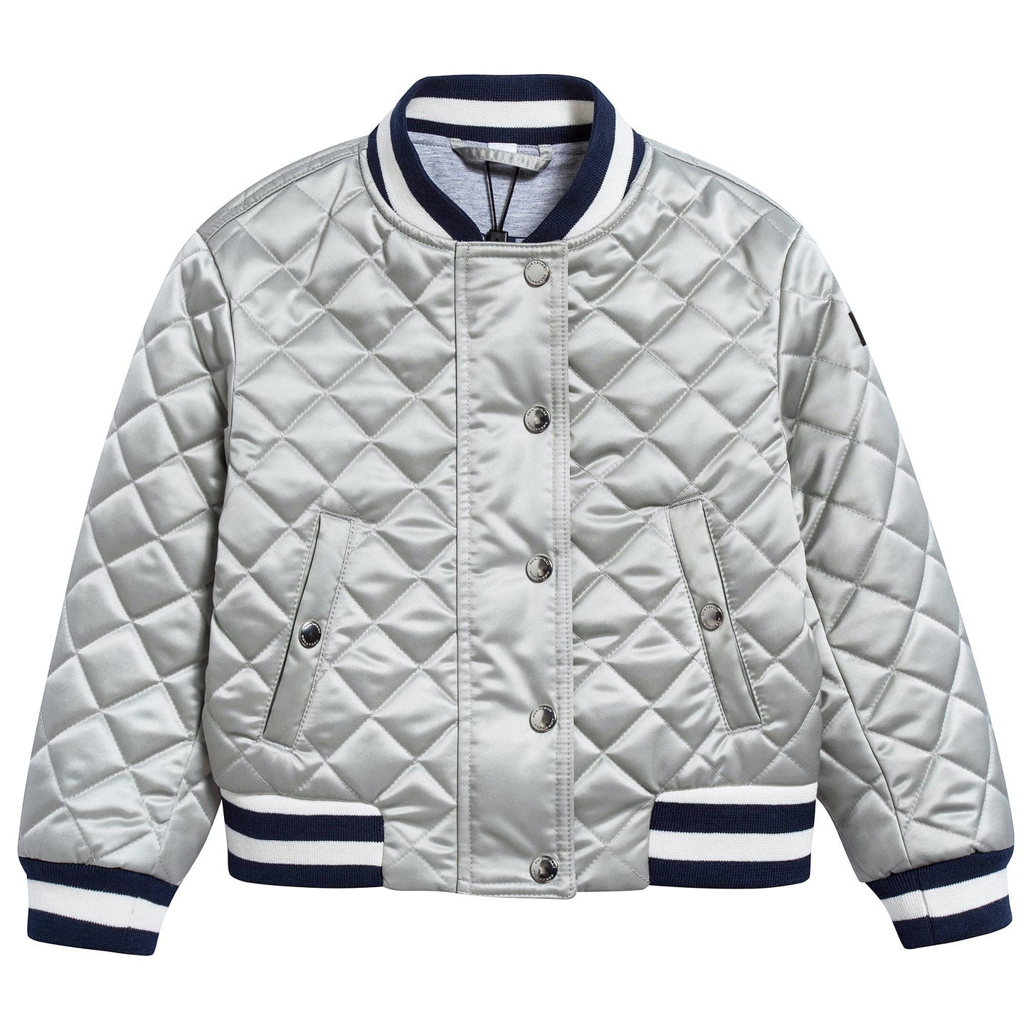 Girls Silver Polyamide Outerwear