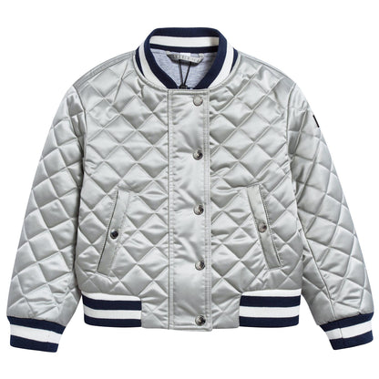 Girls Silver Polyamide Outerwear