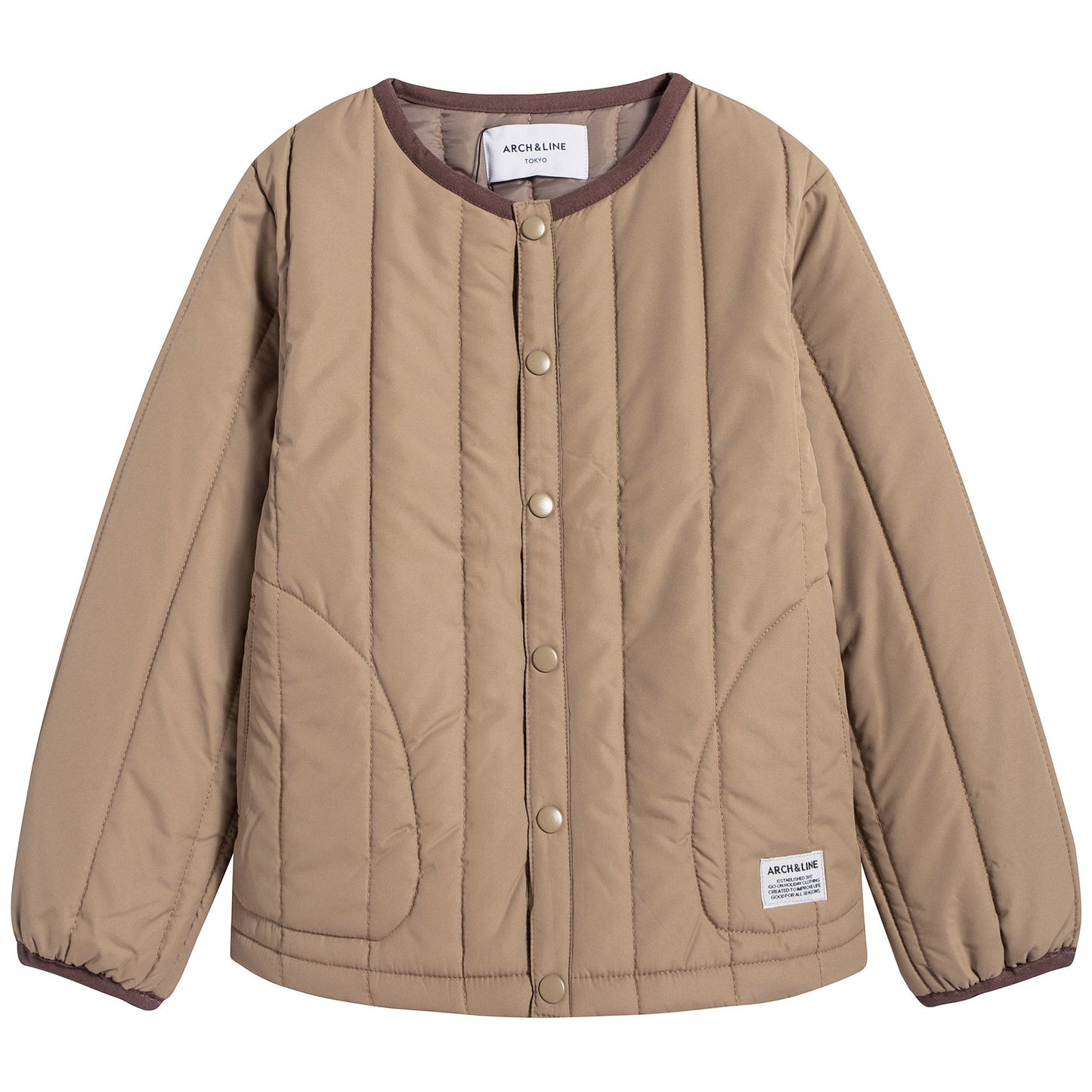 Boys & Girls Beige Striped Jacket