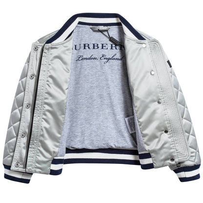 Girls Silver Polyamide Outerwear