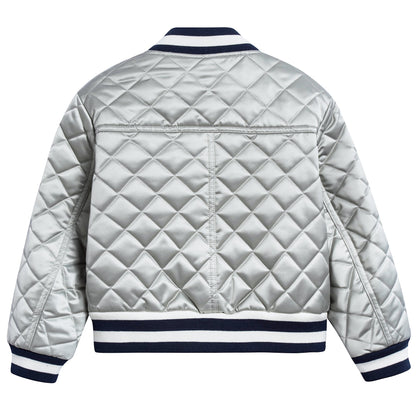 Girls Silver Polyamide Outerwear