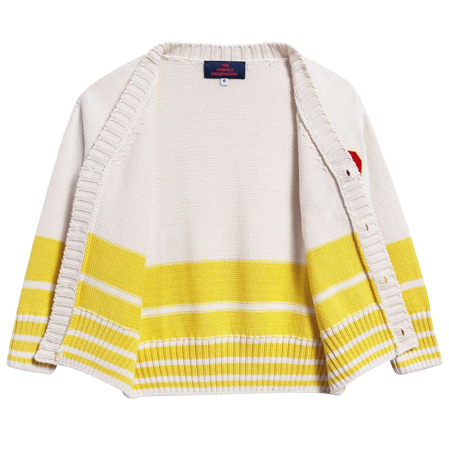 Girls  Yellow   University    Cotton    Cardigan
