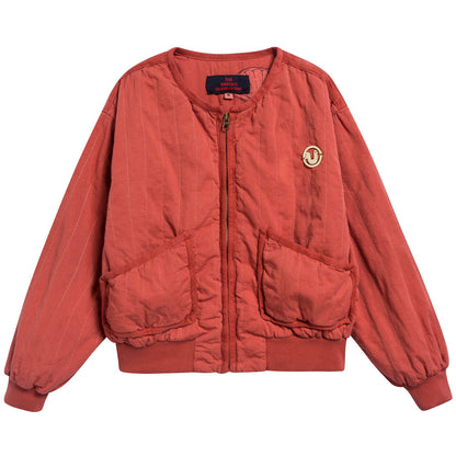 Girls  Red   Shells   Cotton    Jacket
