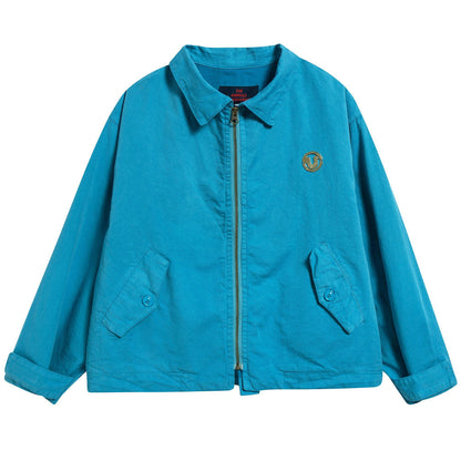 Girls Blue Cotton Jacket