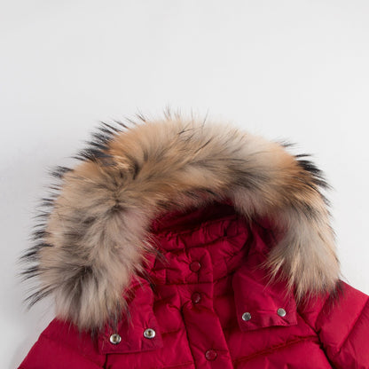 Baby Girls Red 'New Neste" Down Padded Coat