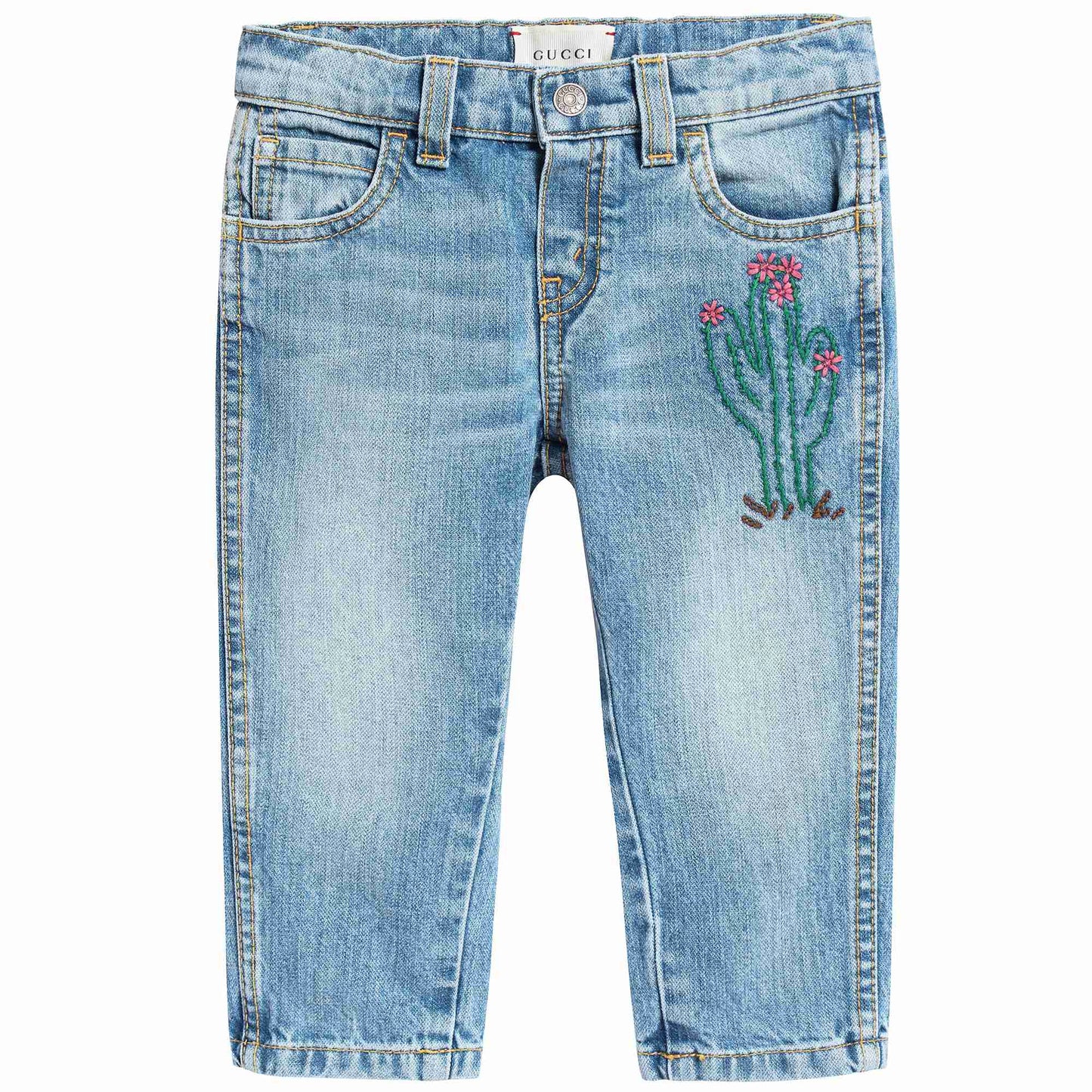 Baby Girls Blue Cactus Trousers