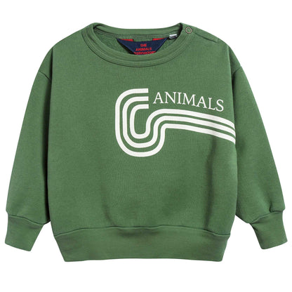 Baby Green Animals Cotton Sweatshirt
