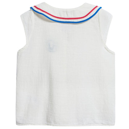Girls Raw White Bird Cotton T-shirt