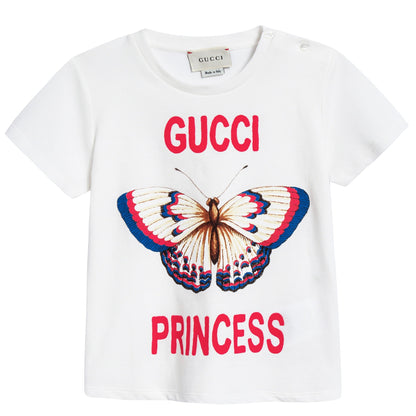 Baby Girls White Princess T-shirt