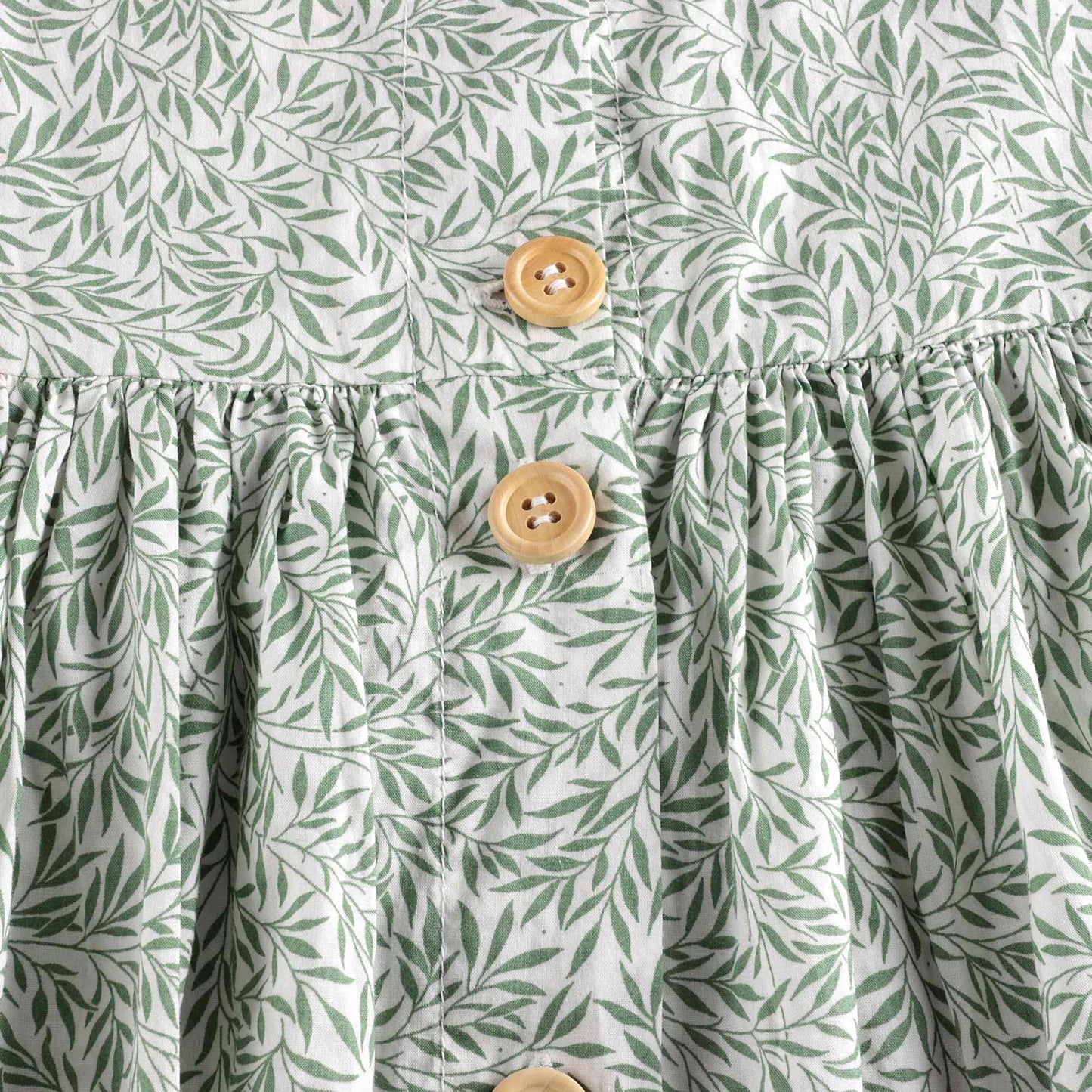 女童青色印花连衣裙