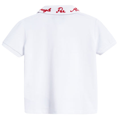 Baby Boys Optical White Polo Shirt