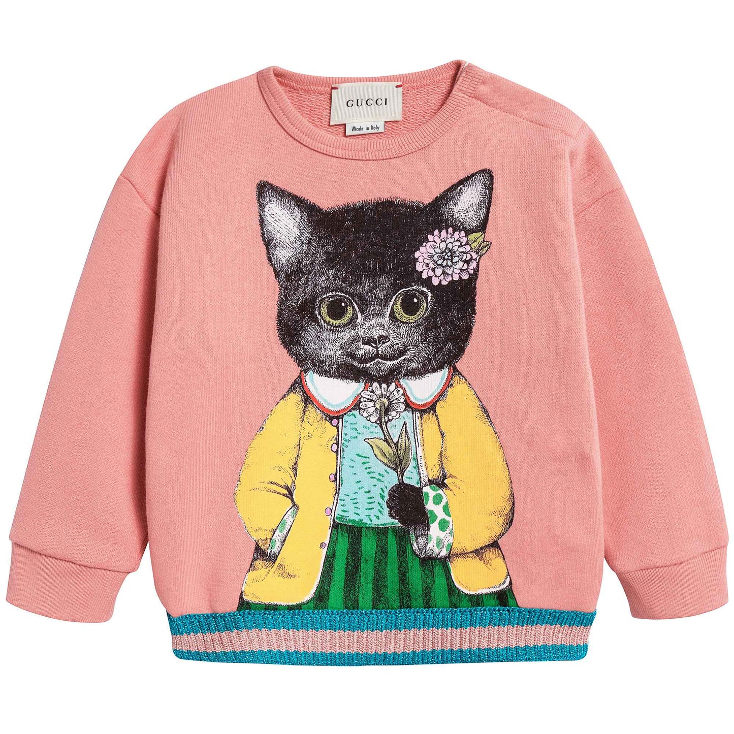 Baby Girls Rosa Antico Cat Sweatshirt