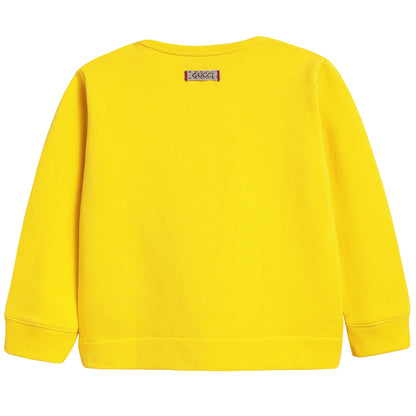 Baby Girls Yellow Cat Sweatshirt