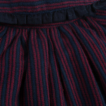 Baby Girls Purple Rayol Striped Cotton Woven Dress