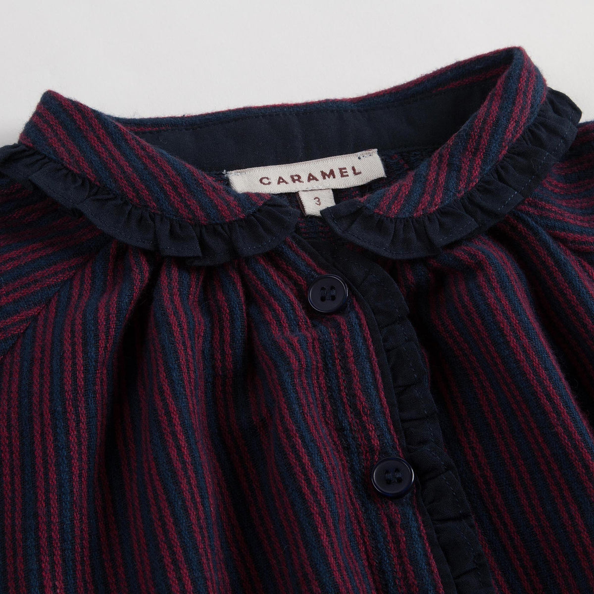 Girls Purple Rayol Striped Cotton Woven Dress