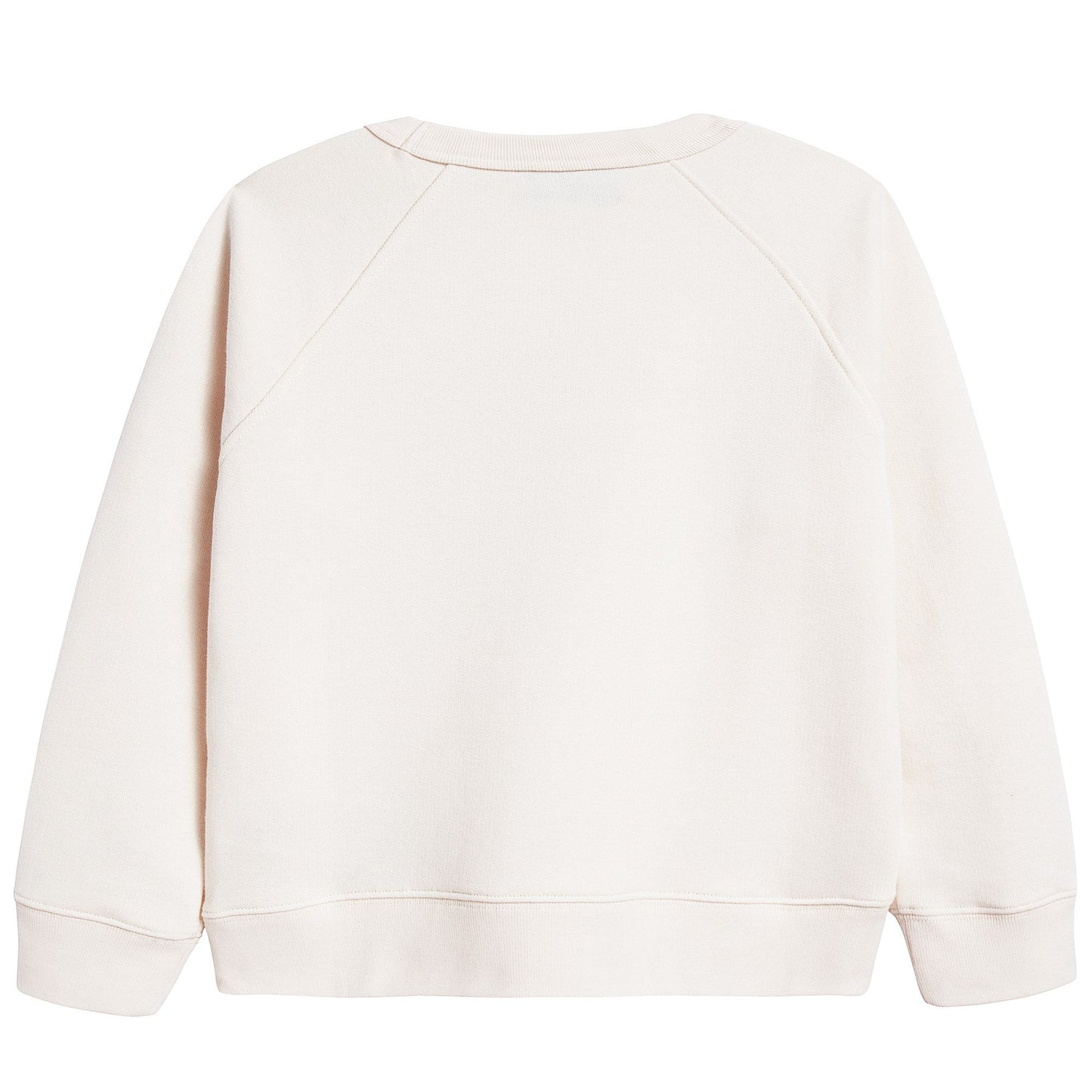 Girls White Logo Cotton Sweatshirt