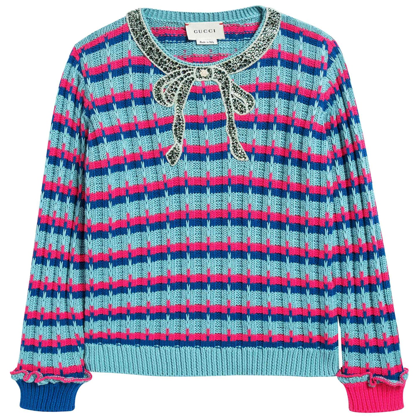 Girls Color Striped Sweater