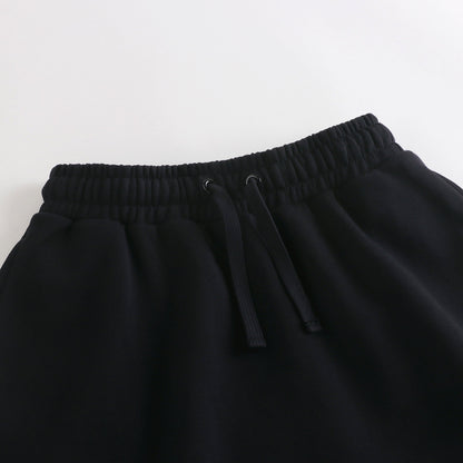 女童黑色Logo棉短裙